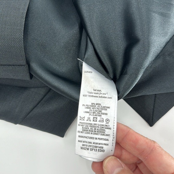 TED BAKER LONDON Women’s Gray Tailored Mini Dress Size 1 (US 2-4) EUC - Picture 12 of 17